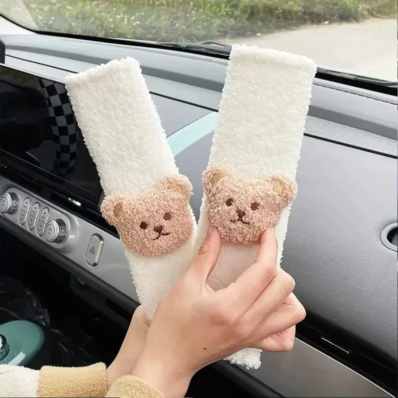 Cute Car Seat Belt Cover - Soft Polyester Shoulder & Neck Protector, Perfect Holiday Gift